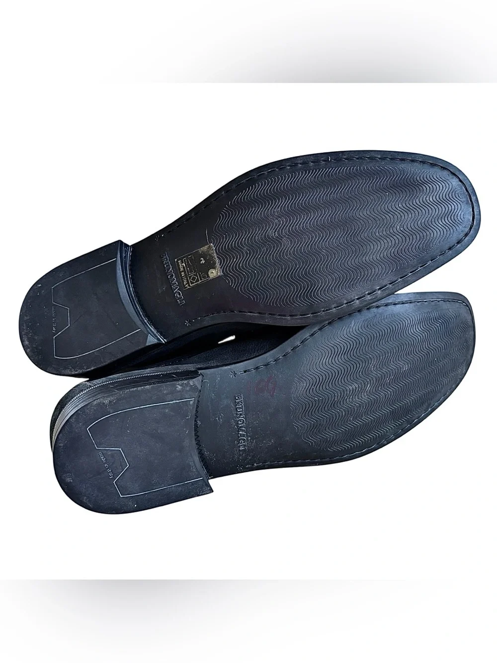 BRUNO MAGLI “Mikko” Navy Italian Nubuck Bit Loafers